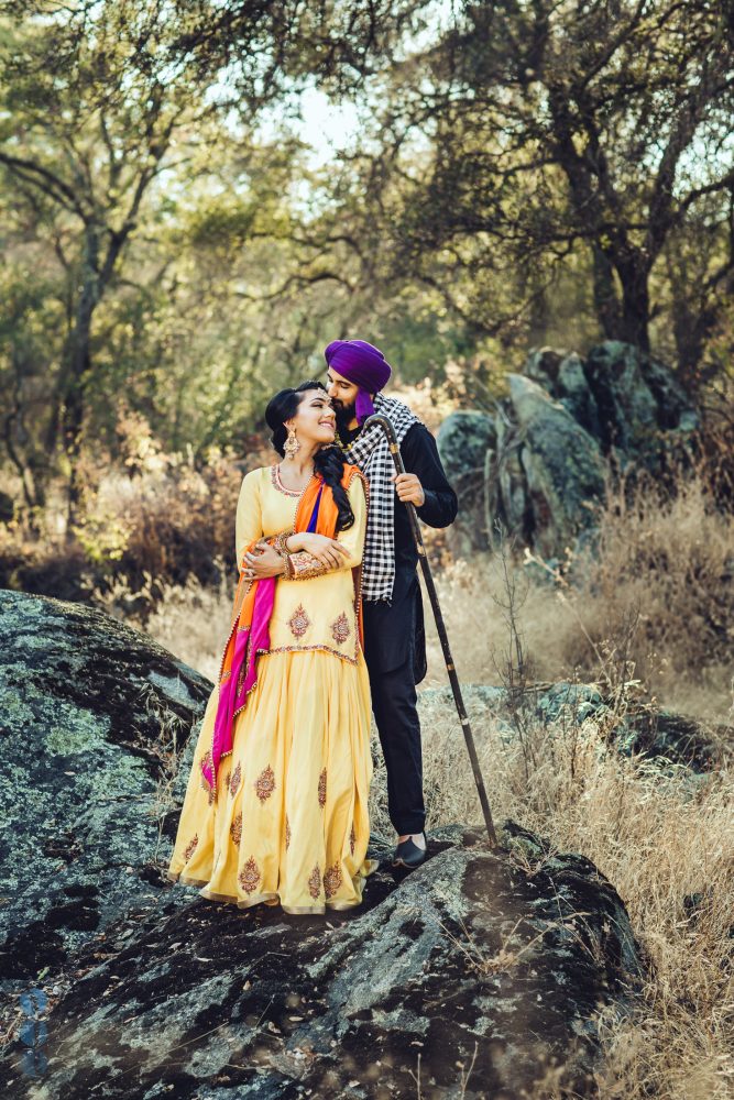 San Francisco Classic Indian Engagement Photography of Pardeep & Lovepreet by Aperina Studios.