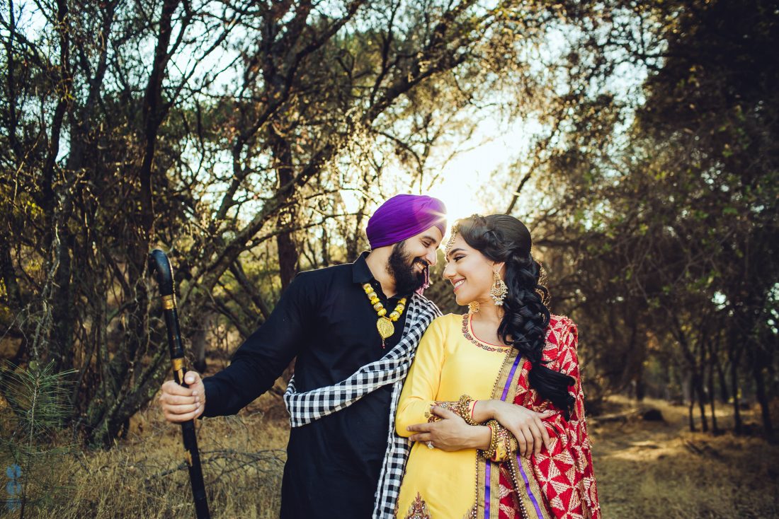 San Francisco Classic Indian Engagement Photography of Pardeep & Lovepreet by Aperina Studios.