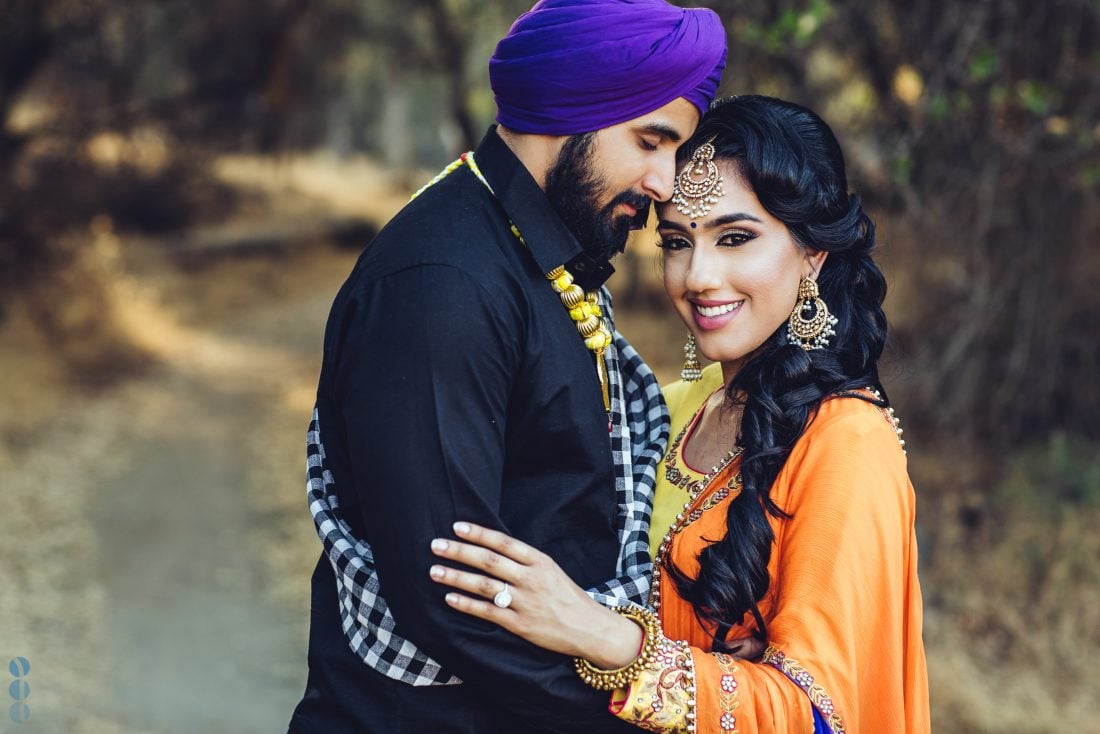 San Francisco Classic Indian Engagement Photography of Pardeep & Lovepreet by Aperina Studios.