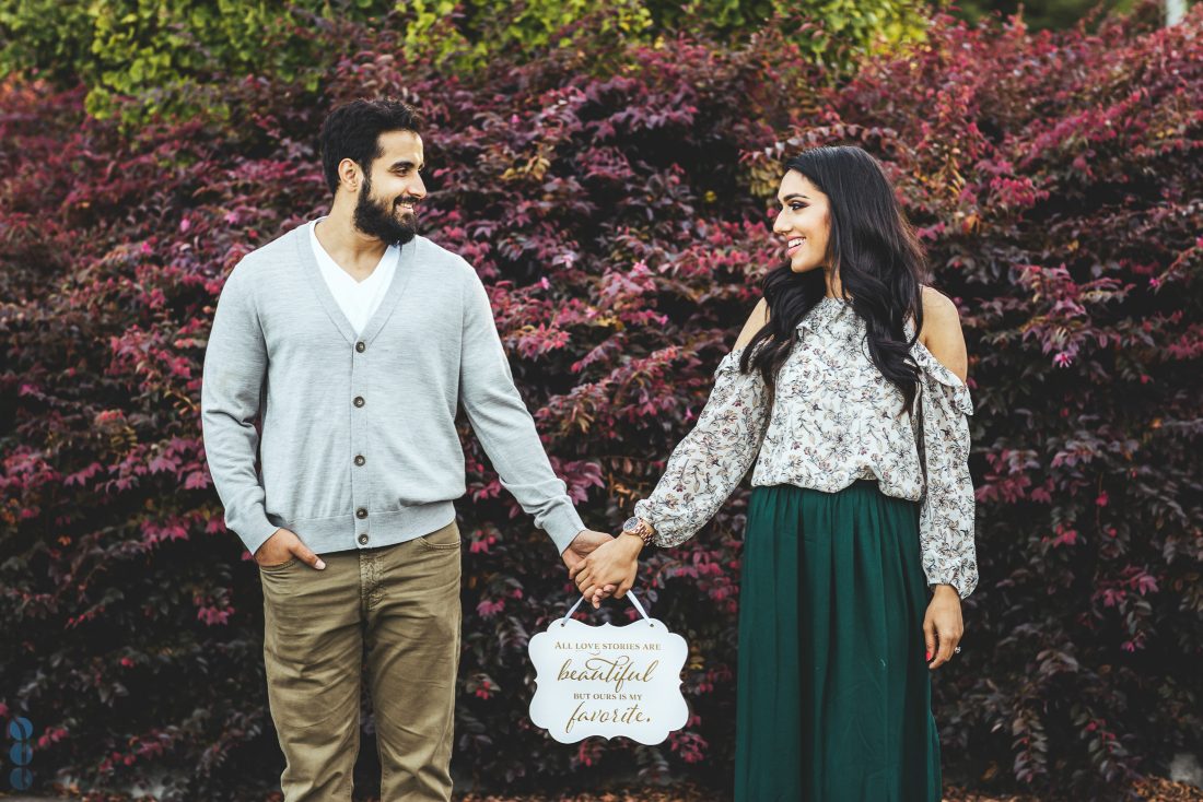 Classic Indian Engagement Photos of Pardeep & Lovepreet at the Music Concourse in San Francisco by Aperina Studios.