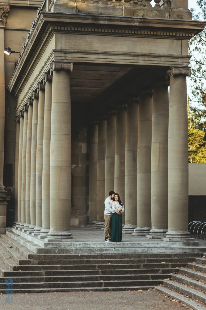 Classic Indian Engagement Photos of Pardeep & Lovepreet at the Music Concourse in San Francisco by Aperina Studios.