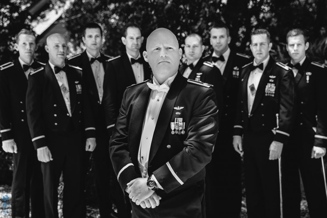 Air force pilot groom with his groomsmen - Napa Valley Wedding Photography