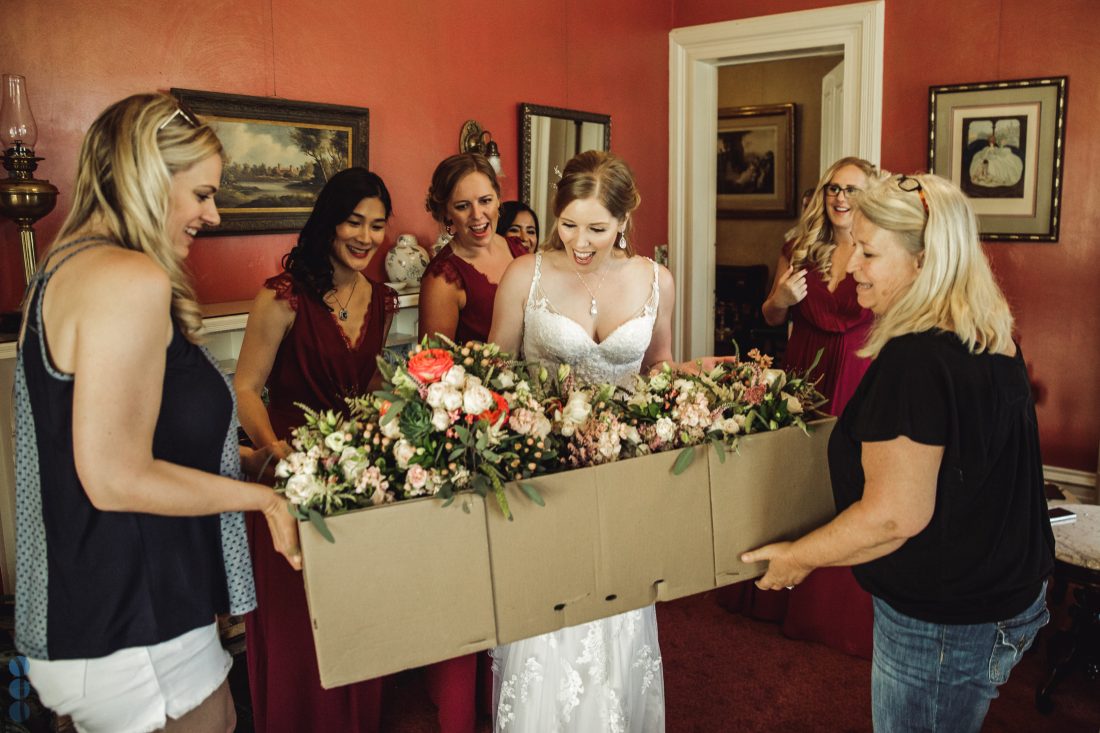 Bride's portraits inside the Madrona Manor Historic Mansion