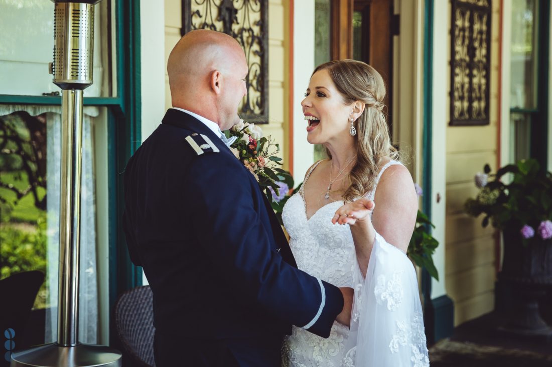 The Bride and Groom - First Look of Chris and Anna at the Madrona Manor in the heart of Napa Valley