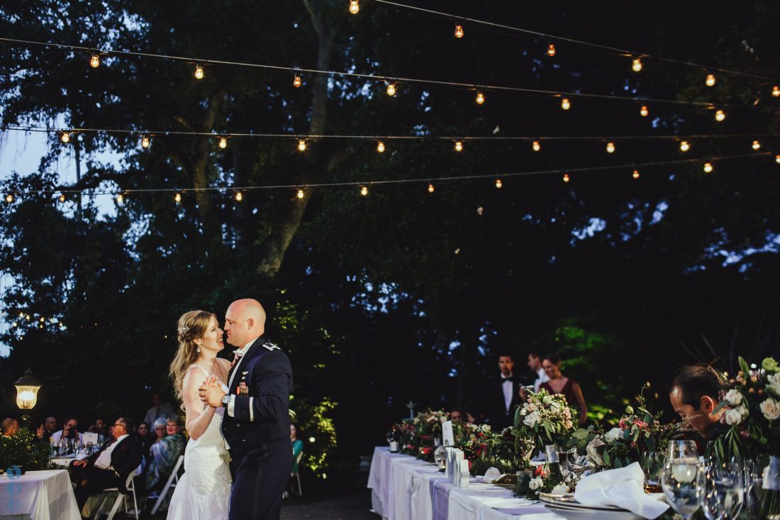 Chris and Anna's First Dance at the Madrona Manor Restaurant. Photography by Aperina Studios.