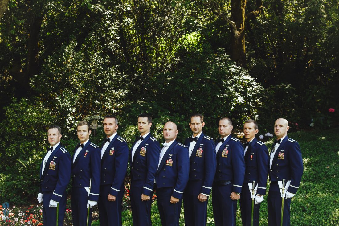 The air-force Groom's men, mostly pilots.