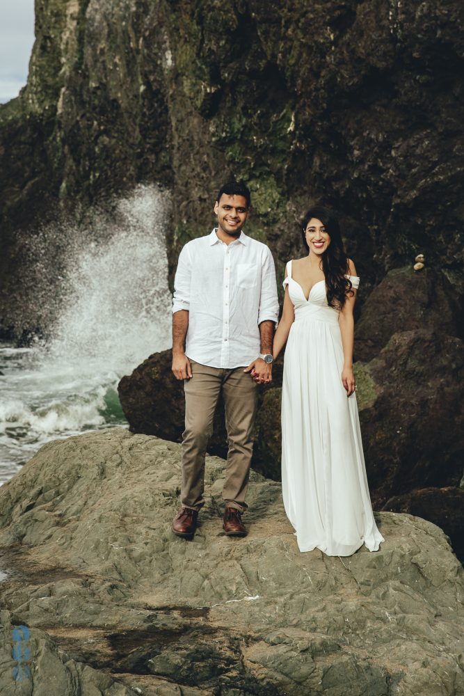 Engagement Session with Colored Smoke Bombs in San Francisco