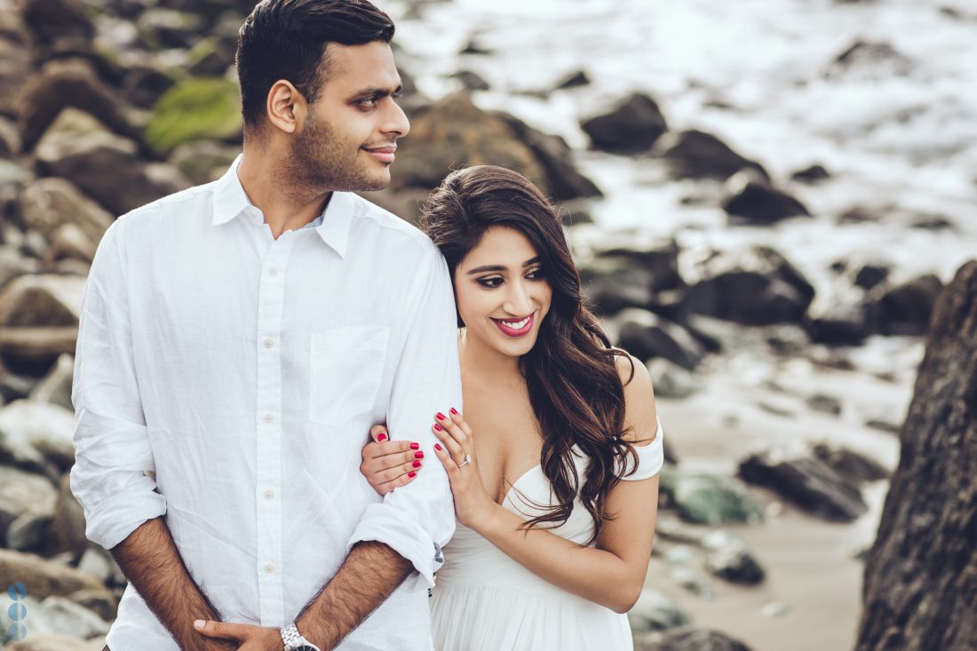 San Francisco engagement photography on the beach with Sahil & Natasha.