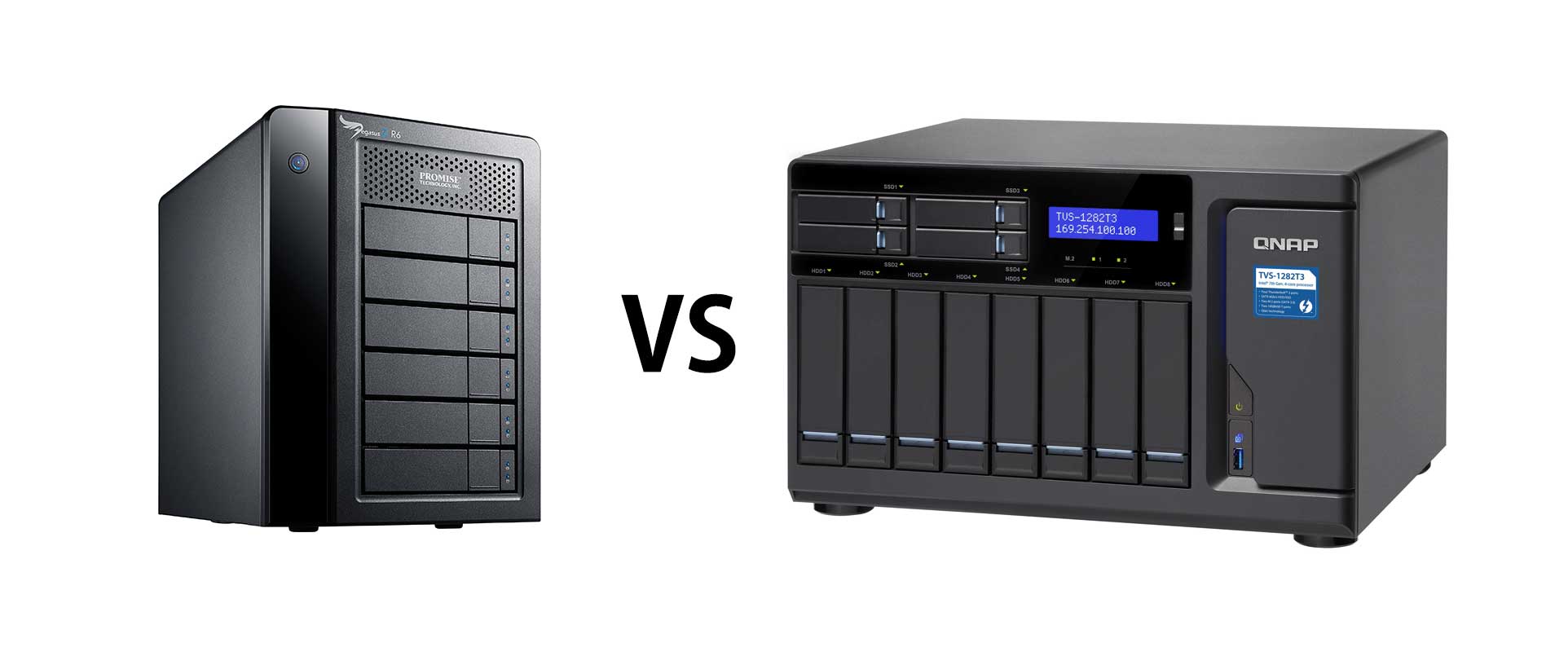 Comparing a Classis Raid Promise Pegasus R6 versus a more modern approach NAS QNAP 1282-T3 for a Media Business