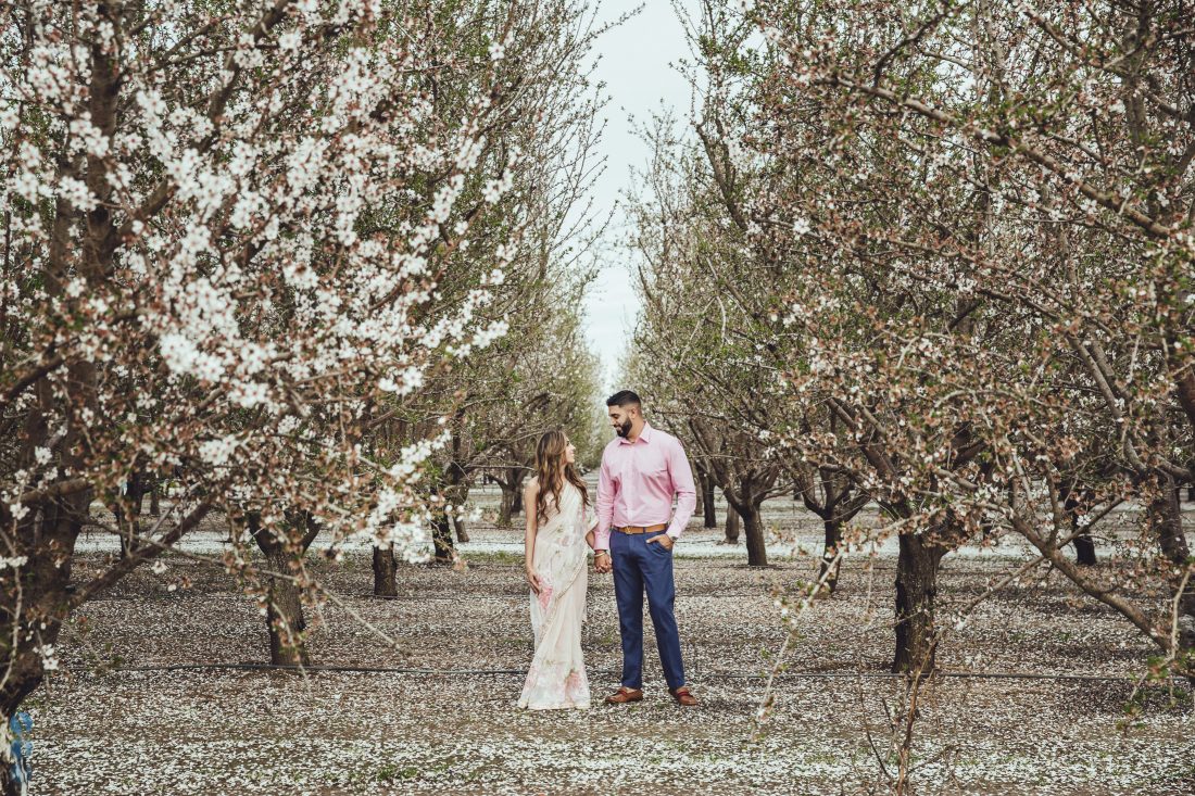 Spring Blossoms Engagement Photoshoot with Harmon and Betha Thiara