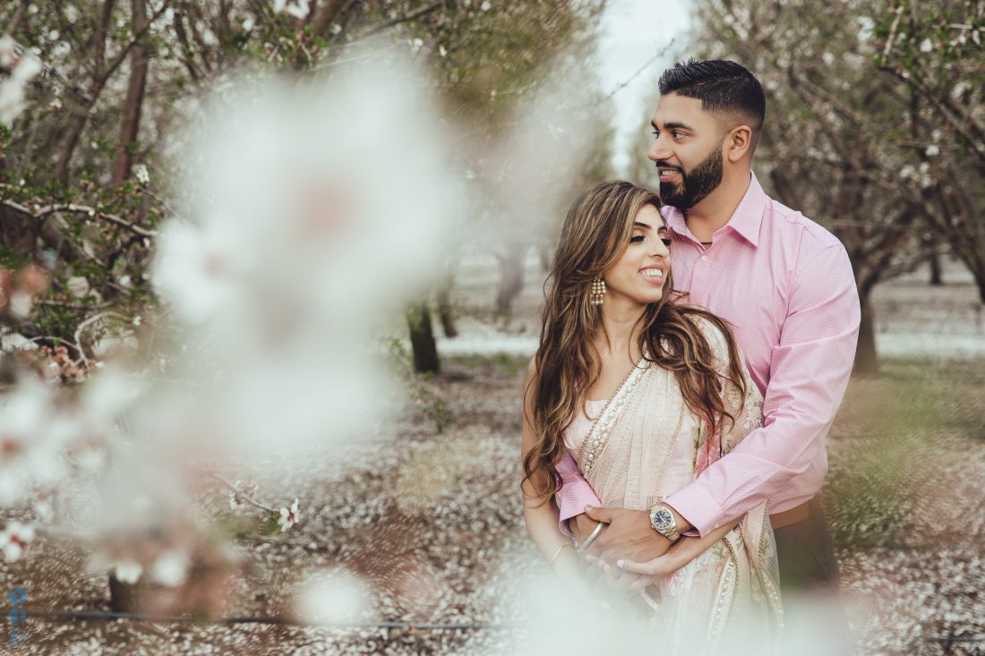 Spring Blossoms Engagement Photoshoot with Harmon and Betha Thiara
