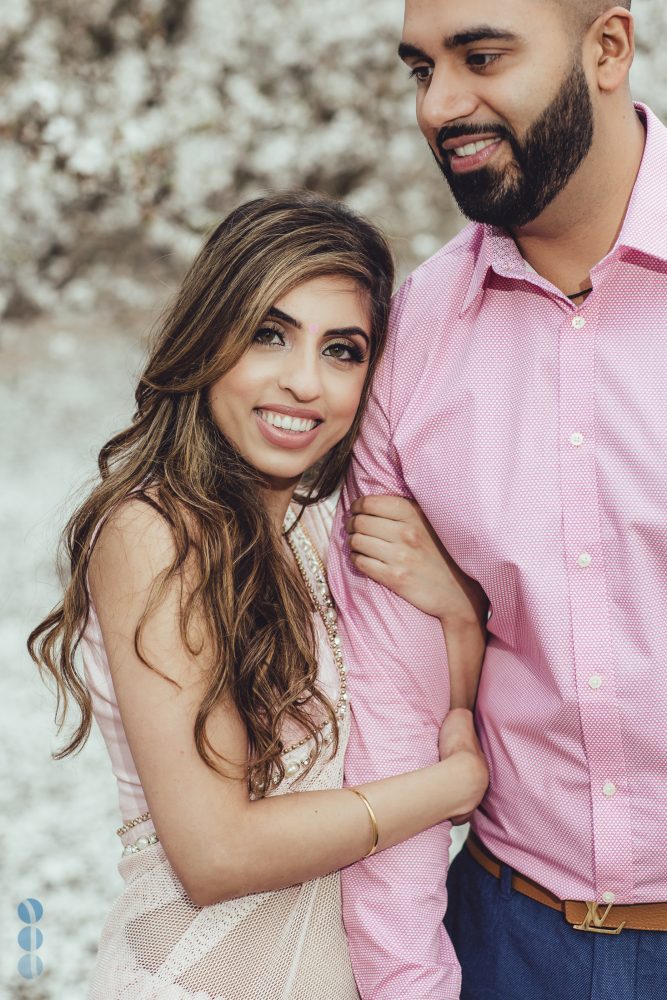 Spring Blossoms Engagement Photoshoot with Harmon and Betha Thiara