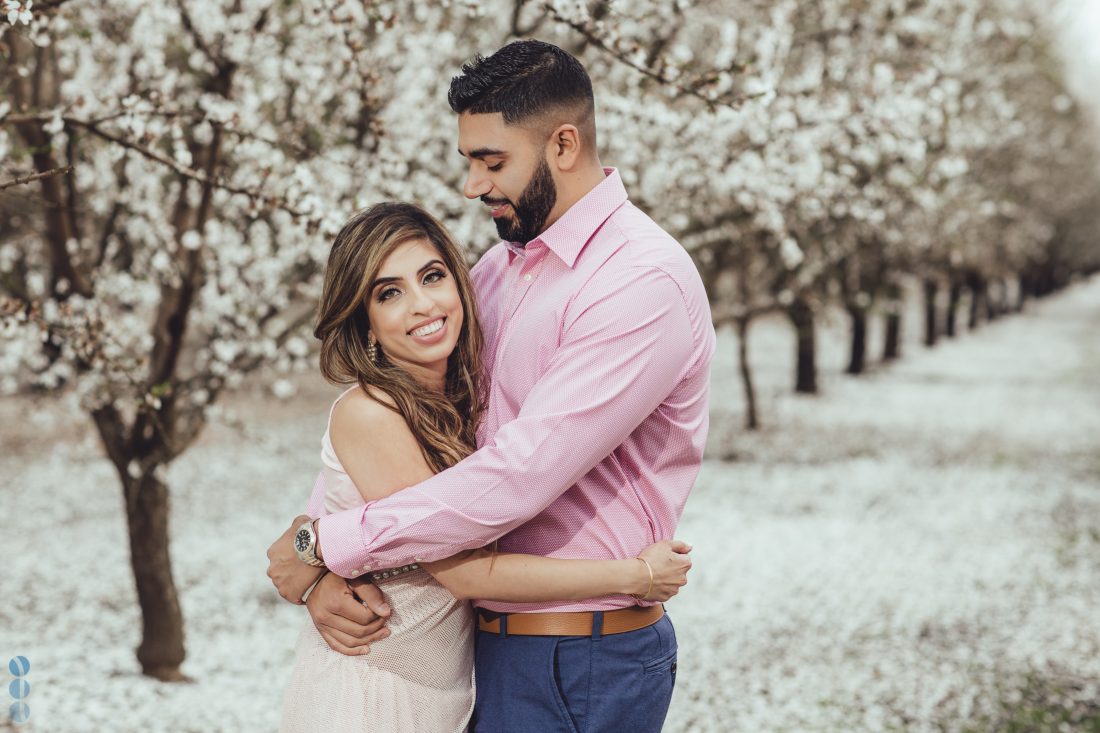 Spring Blossoms Engagement Photoshoot with Harmon and Betha Thiara