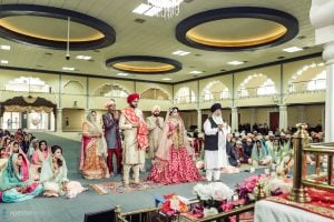 Sahil and Natasha at their Sikh Wedding at the San Jose Gurdwara