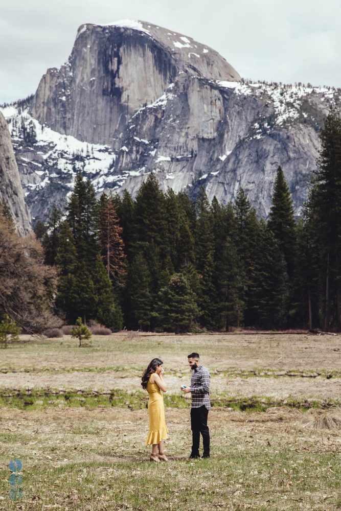 Yosemite Engagement Proposal overlooking Half Dome - Amit and Veena