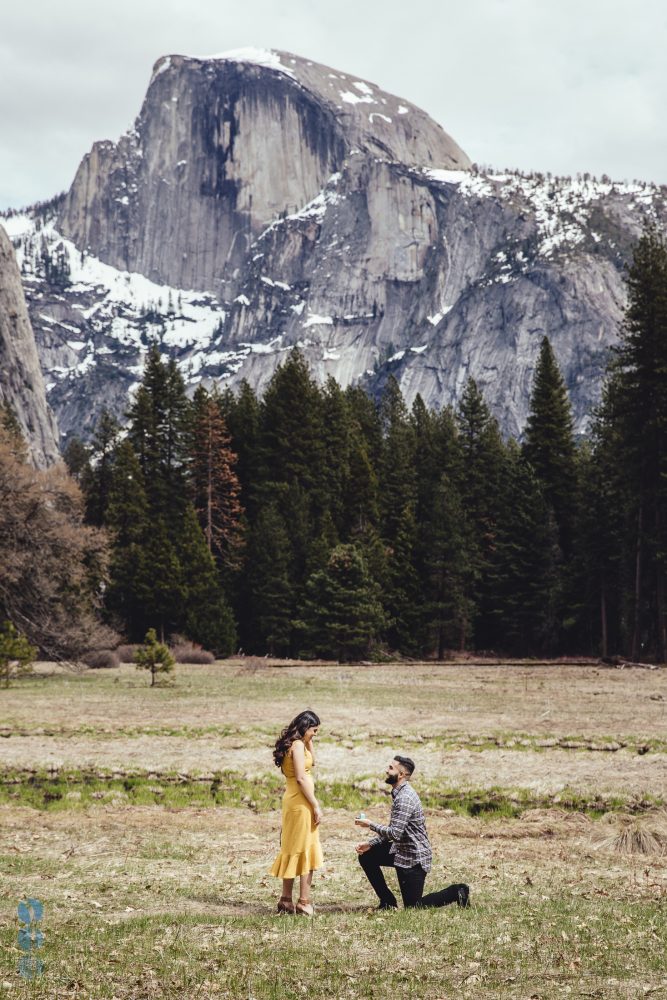 Yosemite Engagement Proposal overlooking Half Dome - Amit and Veena