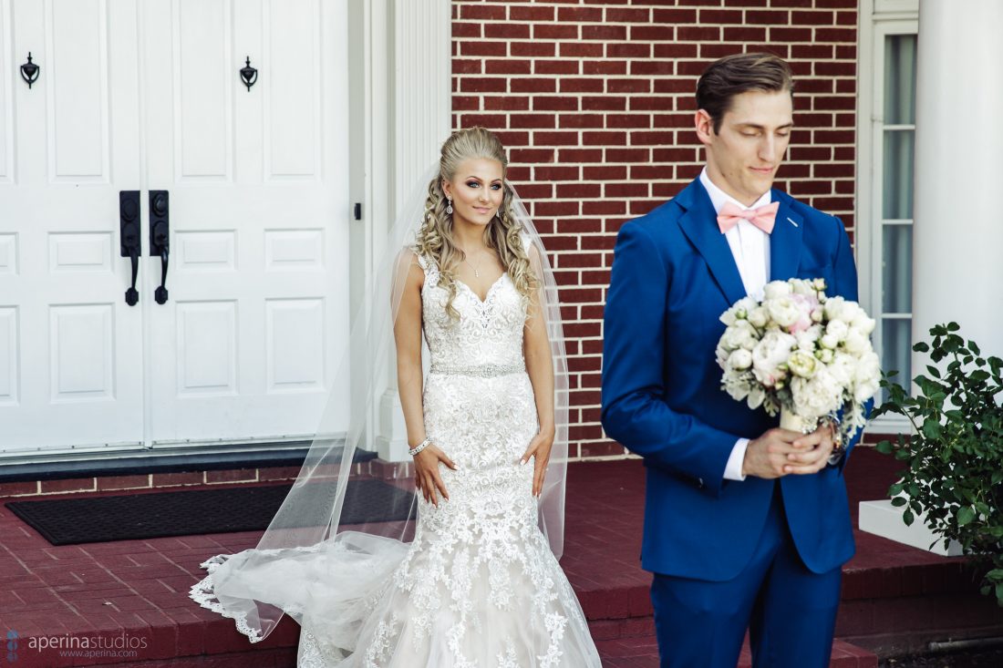 Grace Vineyards Winery Wedding Photographer - bride and groom first look