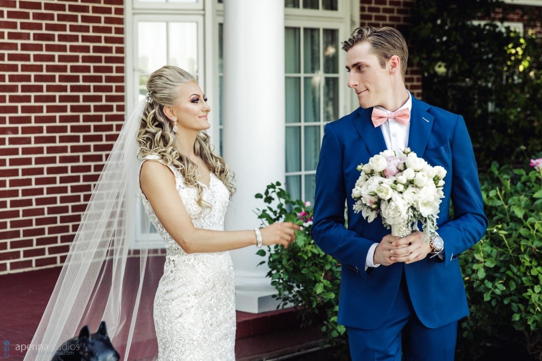 Grace Vineyards Winery Wedding Photographer - bride and groom first look
