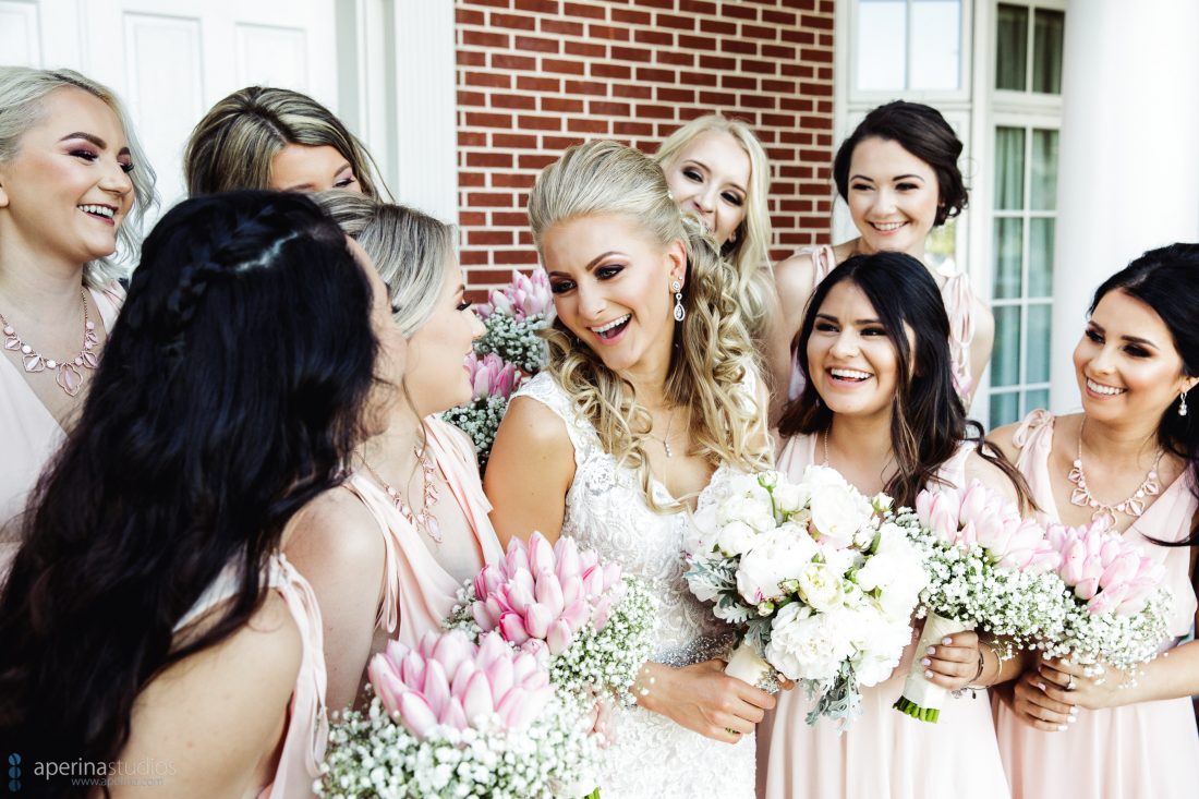 Grace Vineyards Winery Wedding Photos - bride and bridesmaids