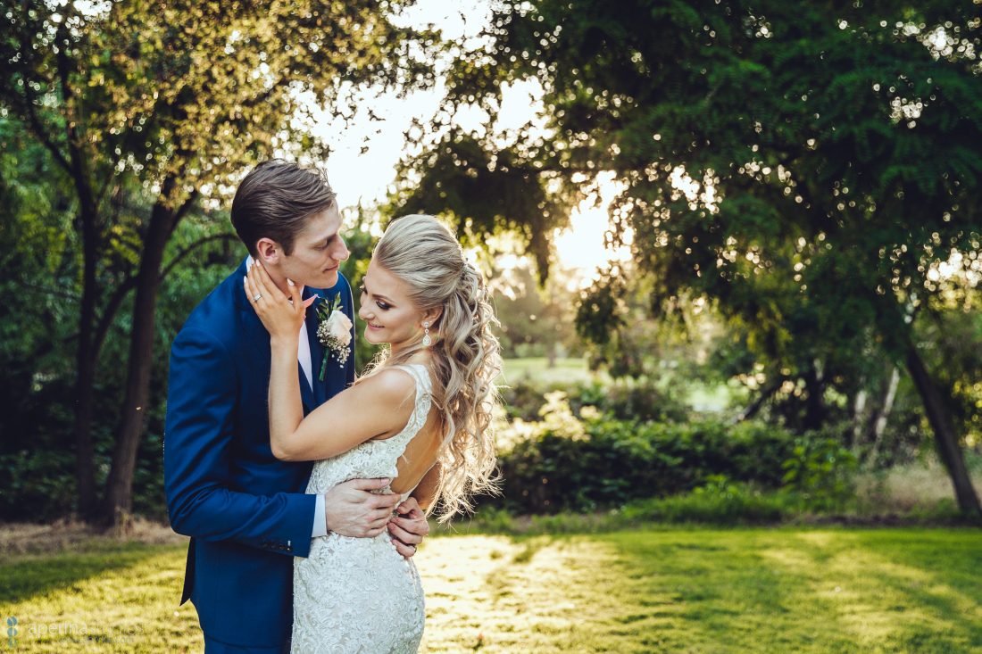 Sunset Bride and Groom Portrait