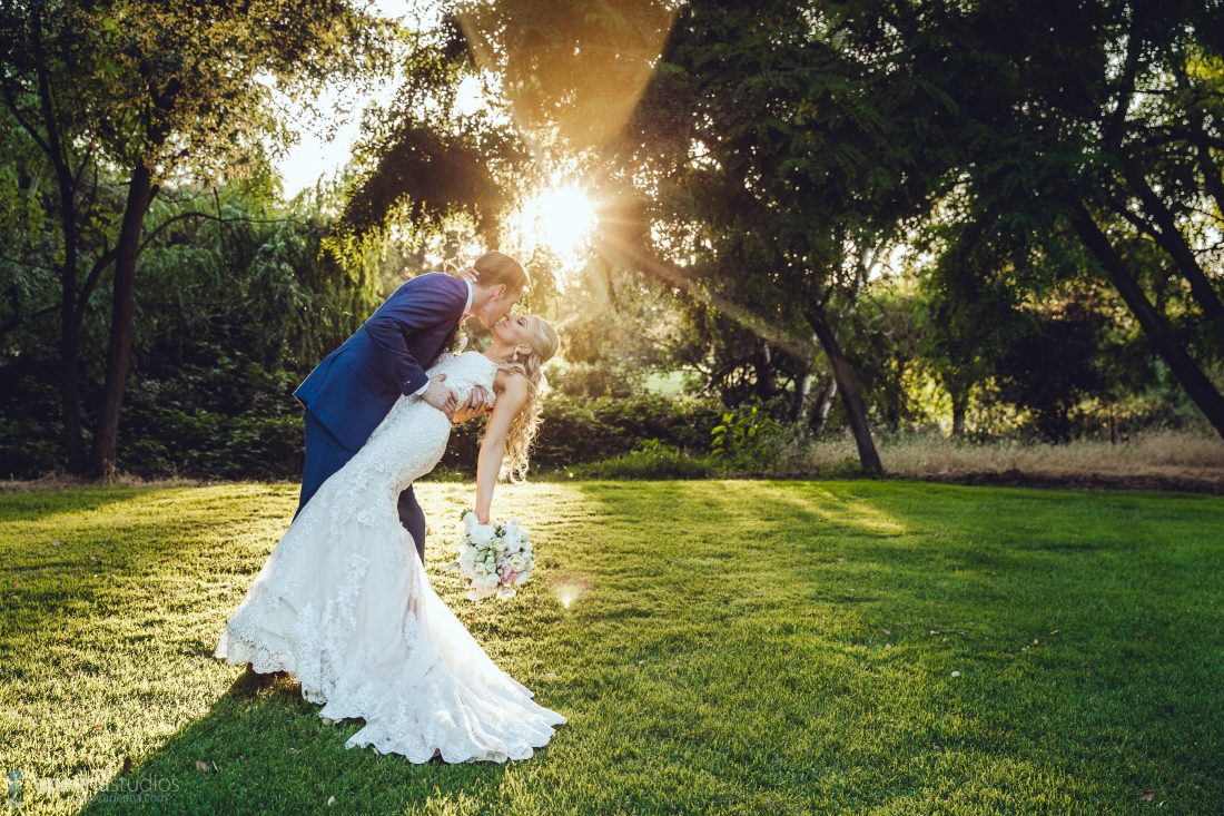 Sunset Bride and Groom Portrait