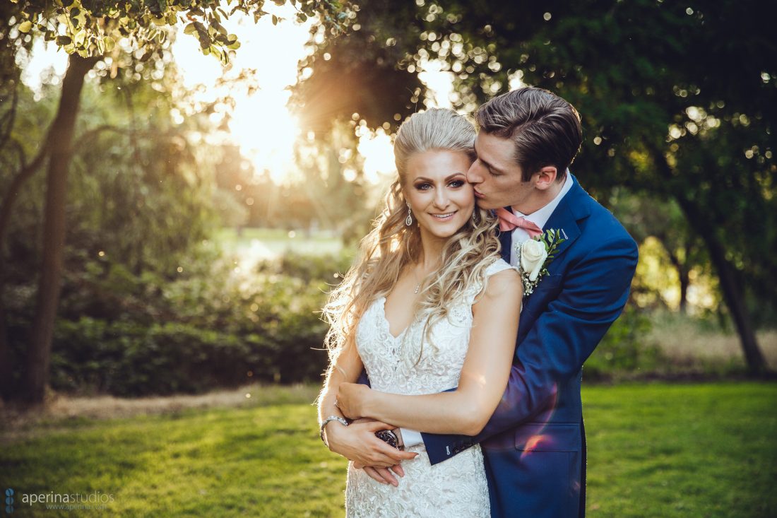 Sunset Bride and Groom Portrait