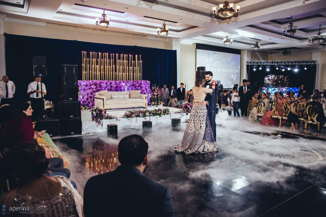 The First Dance - Indian Wedding Reception Photography by Aperina Studios