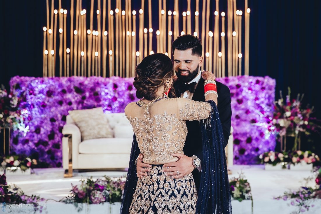 The First Dance - Indian Wedding Reception Photography by Aperina Studios