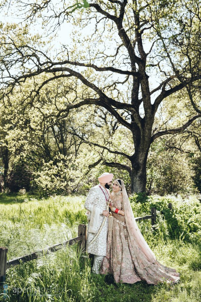 Indian Bride and Groom Portraits on their Wedding Day