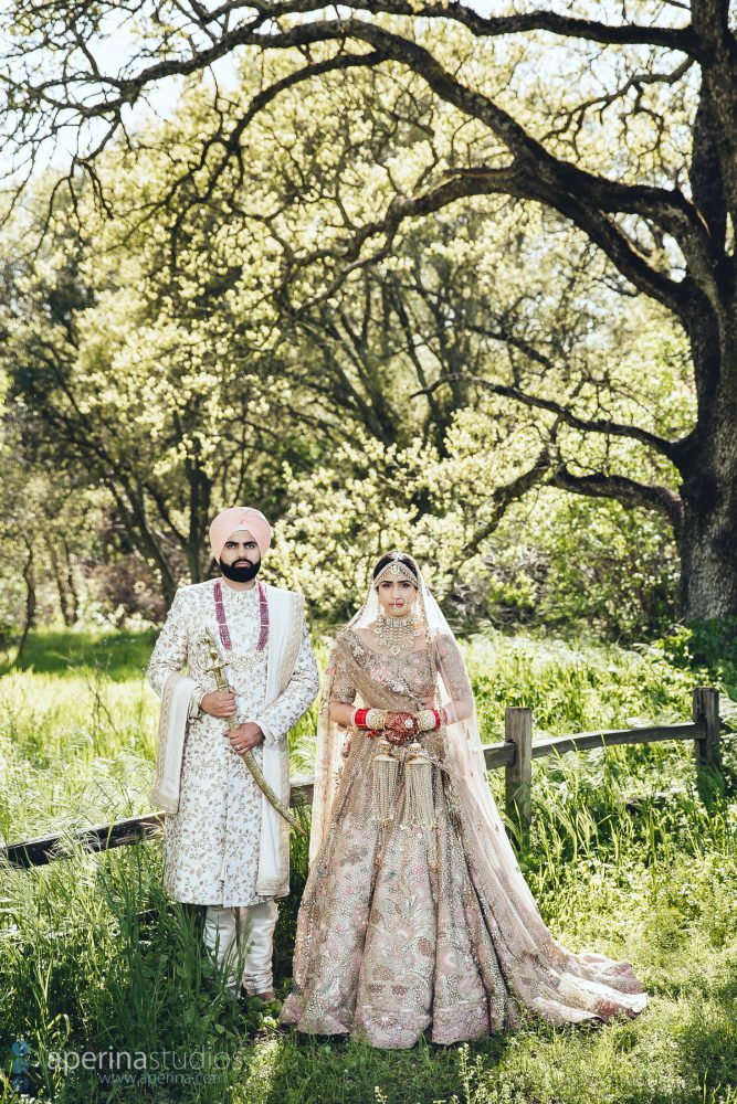 Indian Bride and Groom Portraits on their Wedding Day