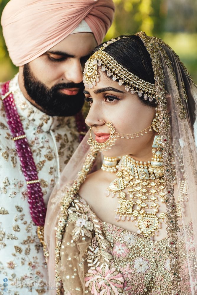Beautiful Bride and Groom Portraits on their Indian Wedding Day
