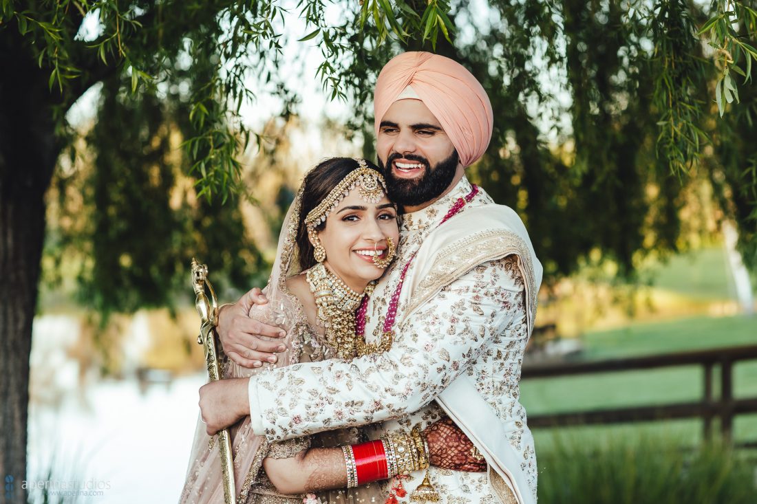 Beautiful Bride and Groom Portraits on their Indian Wedding Day